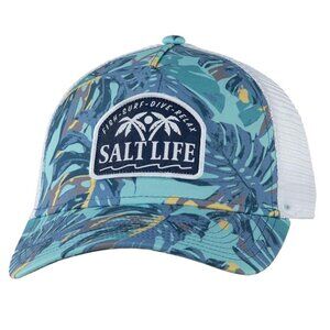 SALT LIFE "Fish-Surf-Dive-Relax" Trucker Snapback Adjustable Hat - NEW